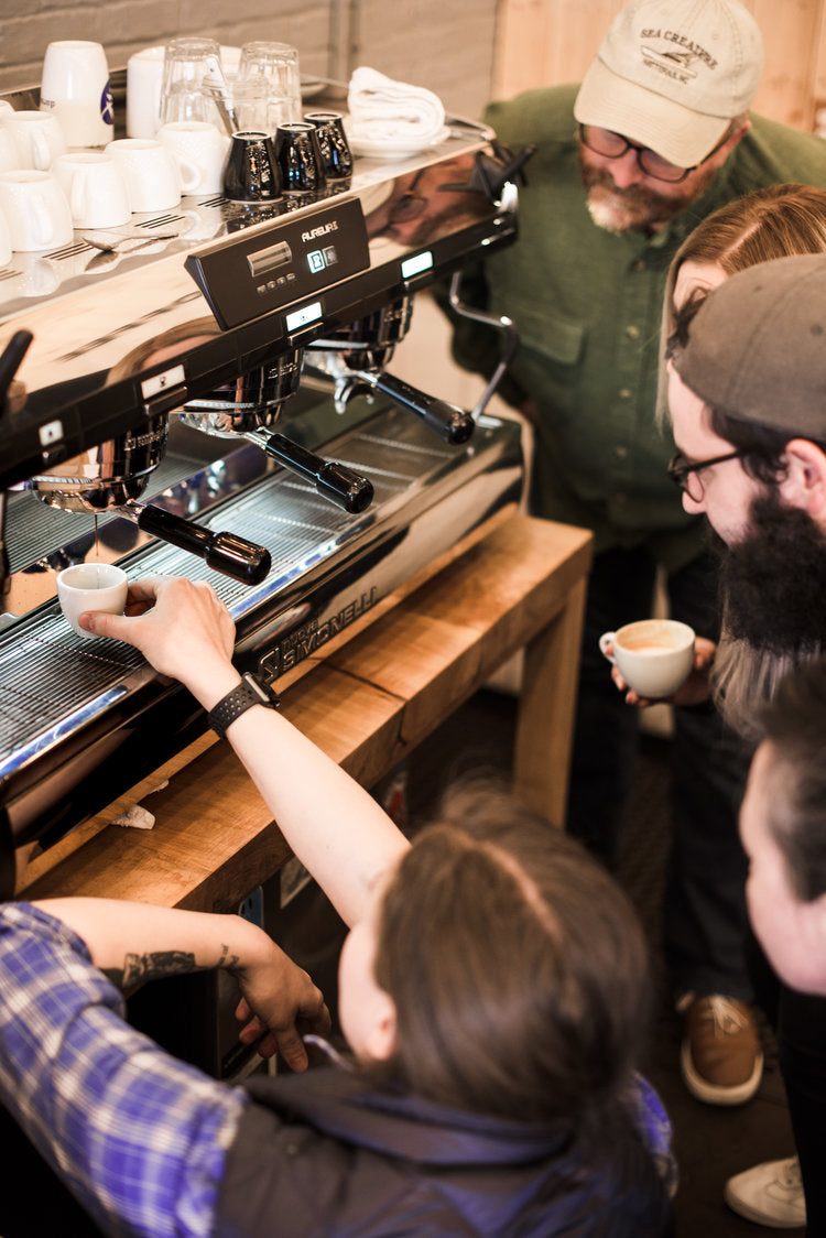 Espresso class at the machine