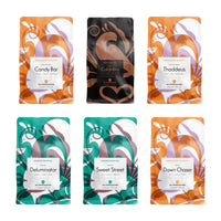 The Award Winners Bundle: Candy Bar, Colombia Patio Bonito Java, Thaddeus, Deluminator, Sweet Street and Dawn Chaser, six 12oz bags