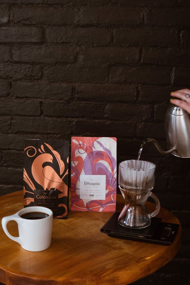 A pour over on the brew bar