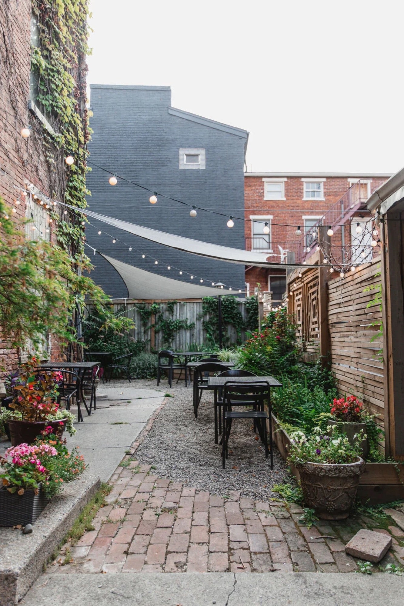 A cafe patio serving Square One coffee